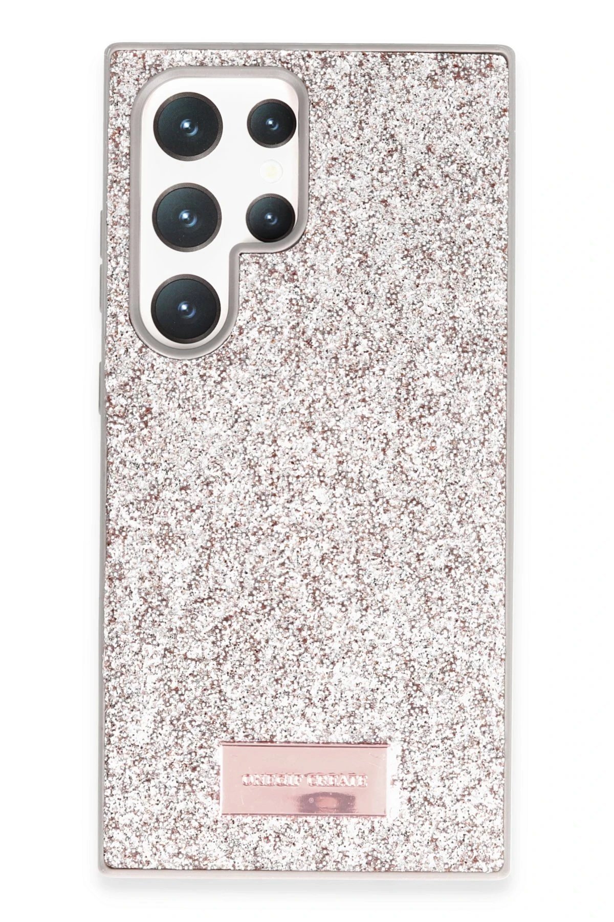 Samsung Galaxy S23 Ultra Bright Simli Kapak - Gold-(5796)