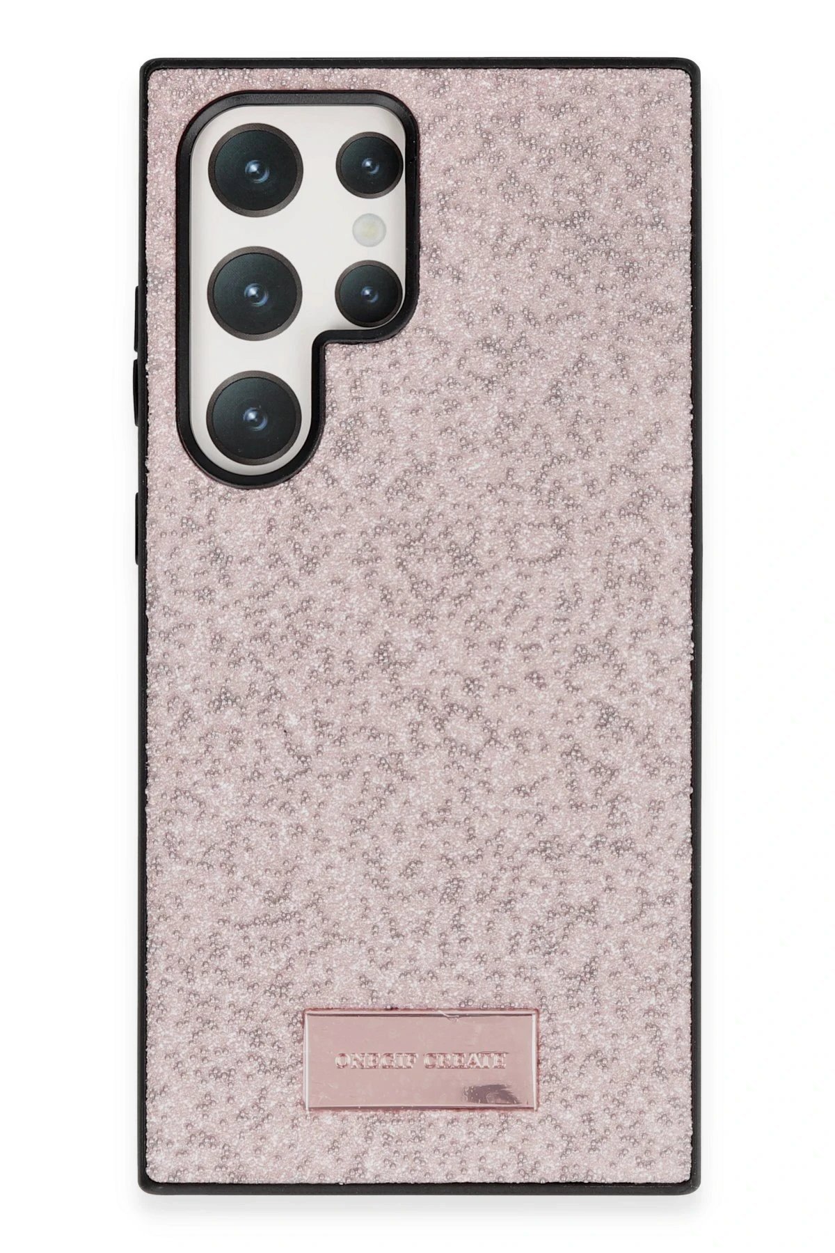 Samsung Galaxy S23 Ultra Bright Simli Kapak - Pembe-(5796)