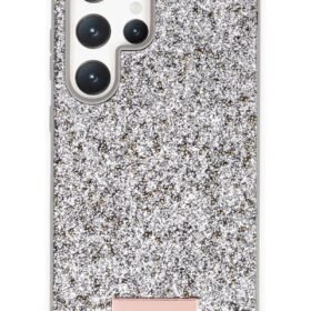 Samsung Galaxy S24 Ultra Bright Simli Kapak - Gümüş-(5796)