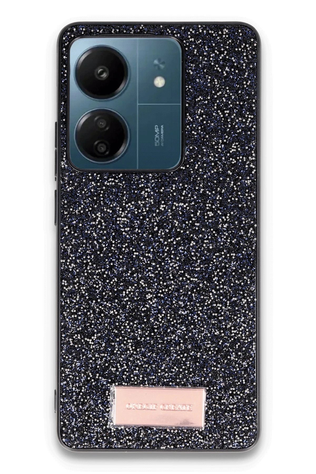 Xiaomi Redmi 13C Bright Simli Kapak - Siyah-(5796)