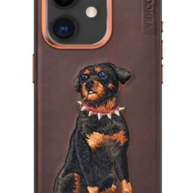 iPhone 11 Perma Desenli Kapak - Koyu Kahve-(5796)