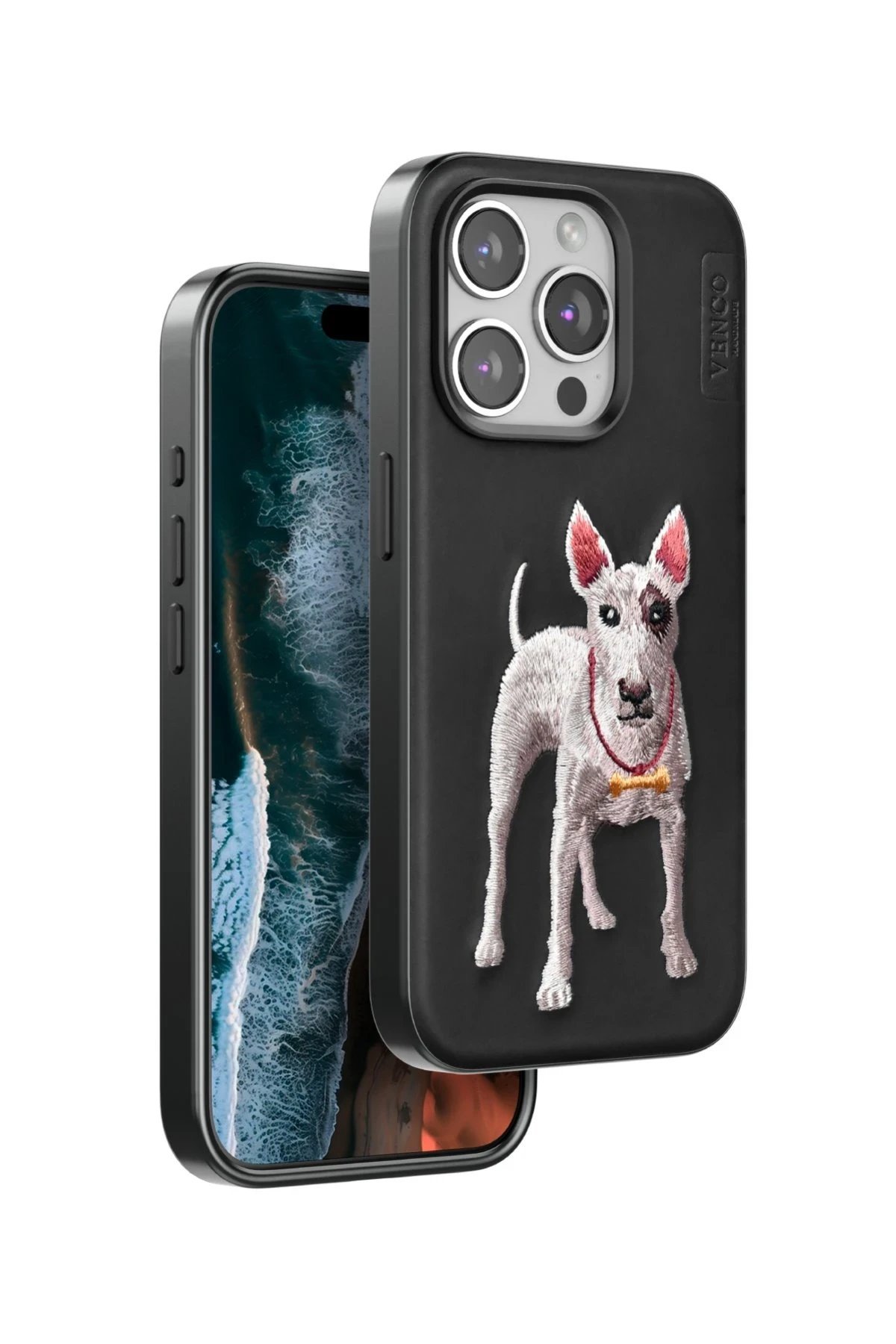 iPhone 14 Pro Max Perma Desenli Kapak - Siyah-(5796) - Görsel 2