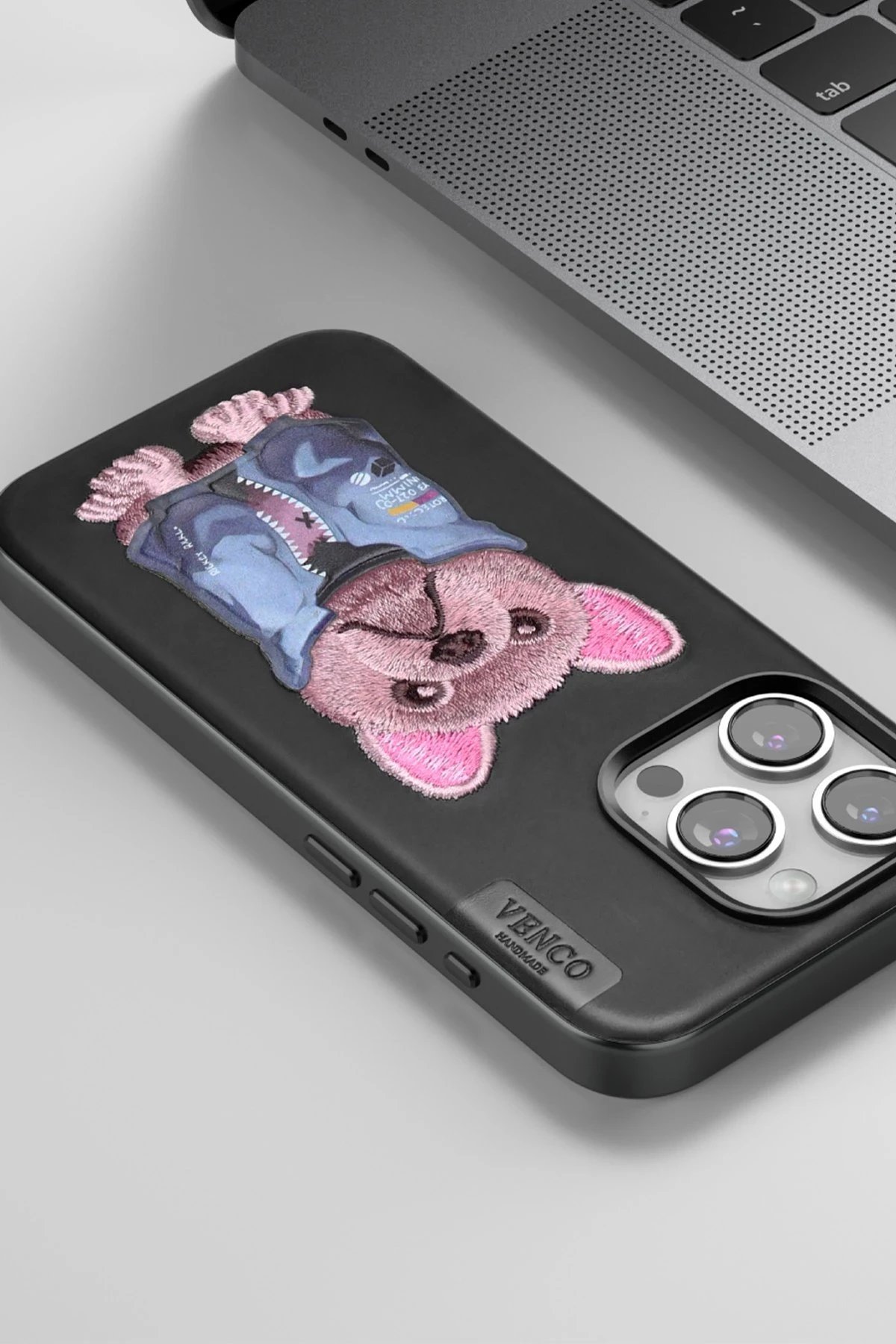 iPhone 14 Pro Max Cute Desenli Kapak - Siyah-(5796) - Görsel 5