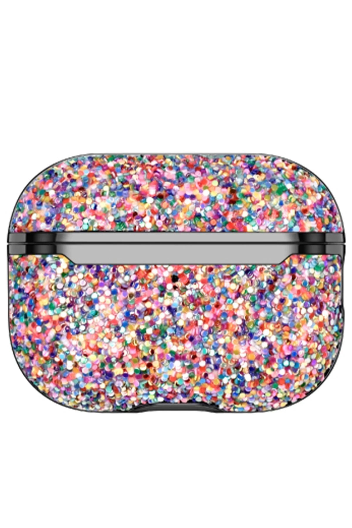 Airpods 2 (2.nesil) Bright Simli Airpods Kapak - Gold-(5796) - Görsel 2