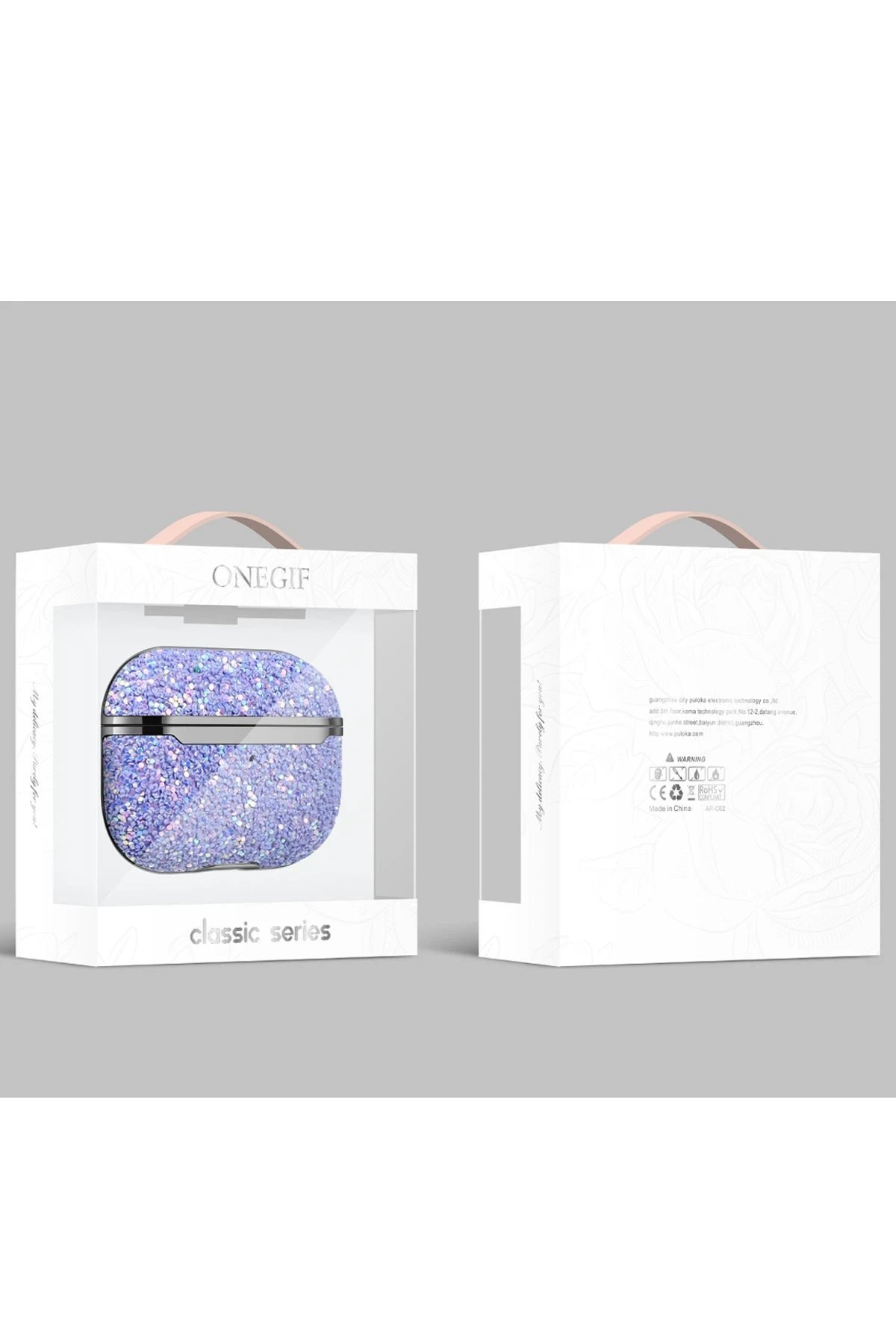 Airpods 2 (2.nesil) Bright Simli Airpods Kapak - Gold-(5796) - Görsel 3