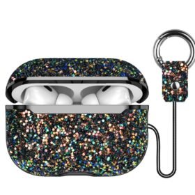 Airpods 3 (3.nesil) Bright Simli Airpods Kapak - Siyah-(5796)