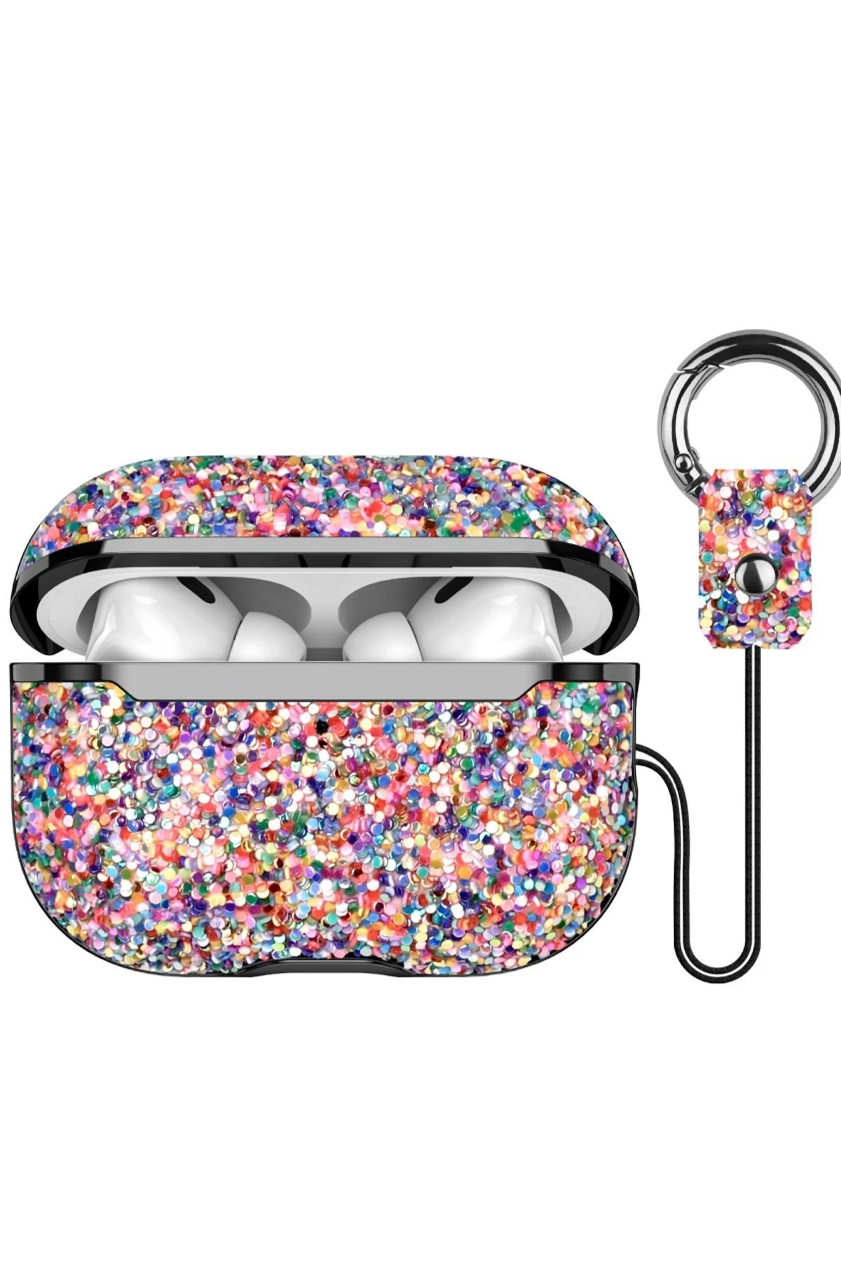 Airpods 3 (3.nesil) Bright Simli Airpods Kapak - Gold-(5796)