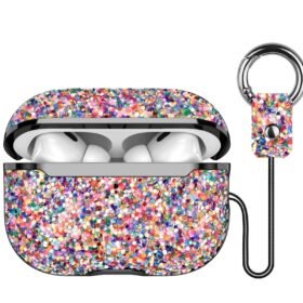 Airpods Pro 2 (2.nesil) Bright Simli Airpods Kapak - Gold-(5796)