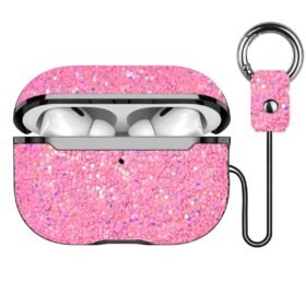 Airpods Pro 2 (2.nesil) Bright Simli Airpods Kapak - Pembe-(5796)