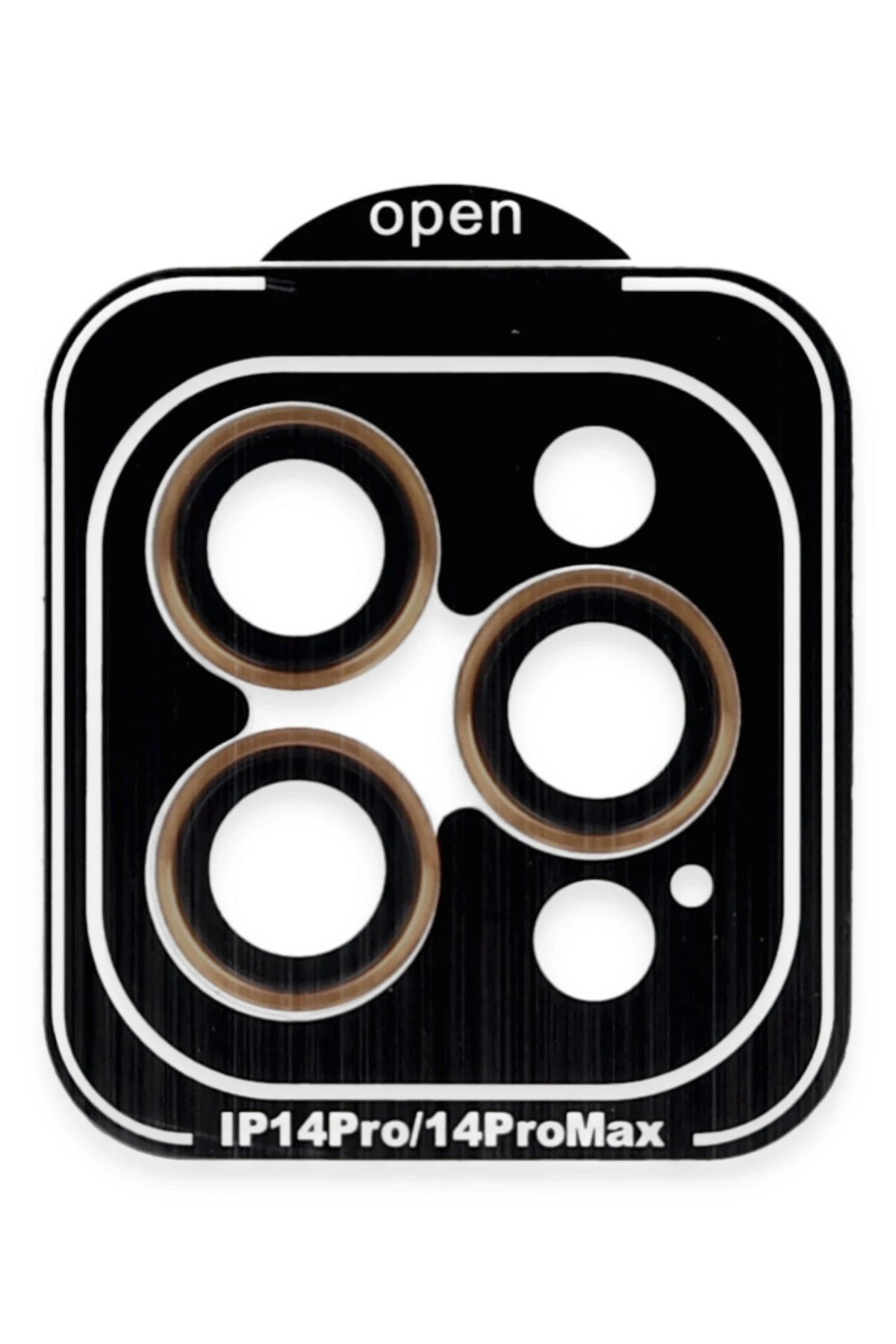 iPhone 14 Pro Max PVD Metal Kamera Lens - Turuncu-(5796)