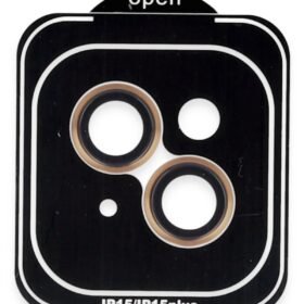 iPhone 15 PVD Metal Kamera Lens - Turuncu-(5796)