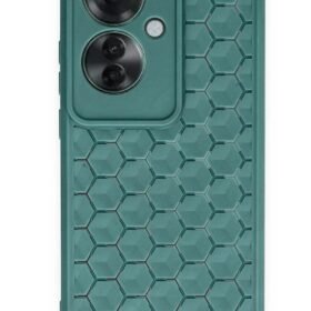 Oppo Reno 11F Kılıf Petek Silikon Kapak - Koyu Yeşil-(5796)