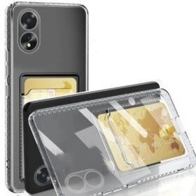 Oppo A38 Kılıf Kart Şeffaf Silikon - Şeffaf-(5796)