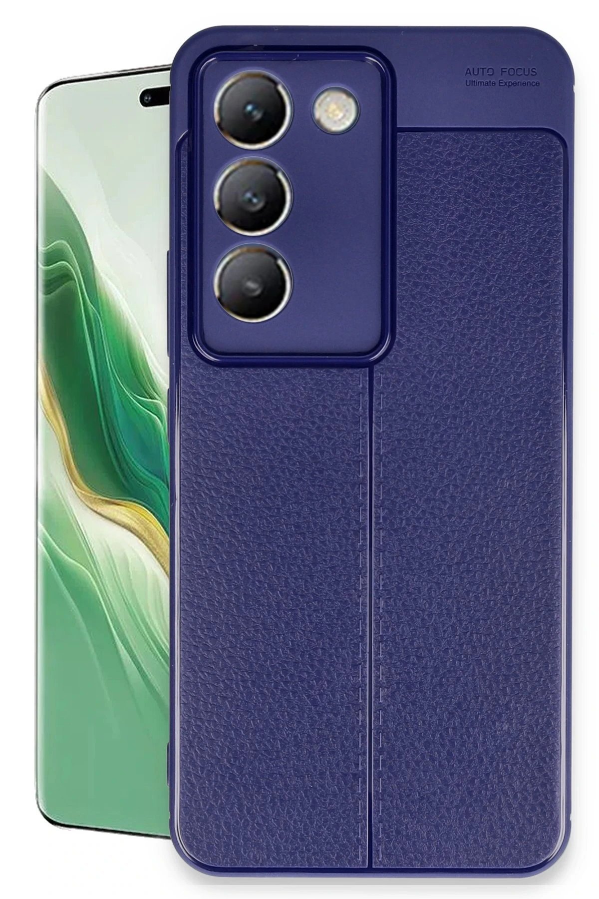 Vivo V30 Lite 4G Kılıf Auto Focus Kapak - Lacivert-(5796)