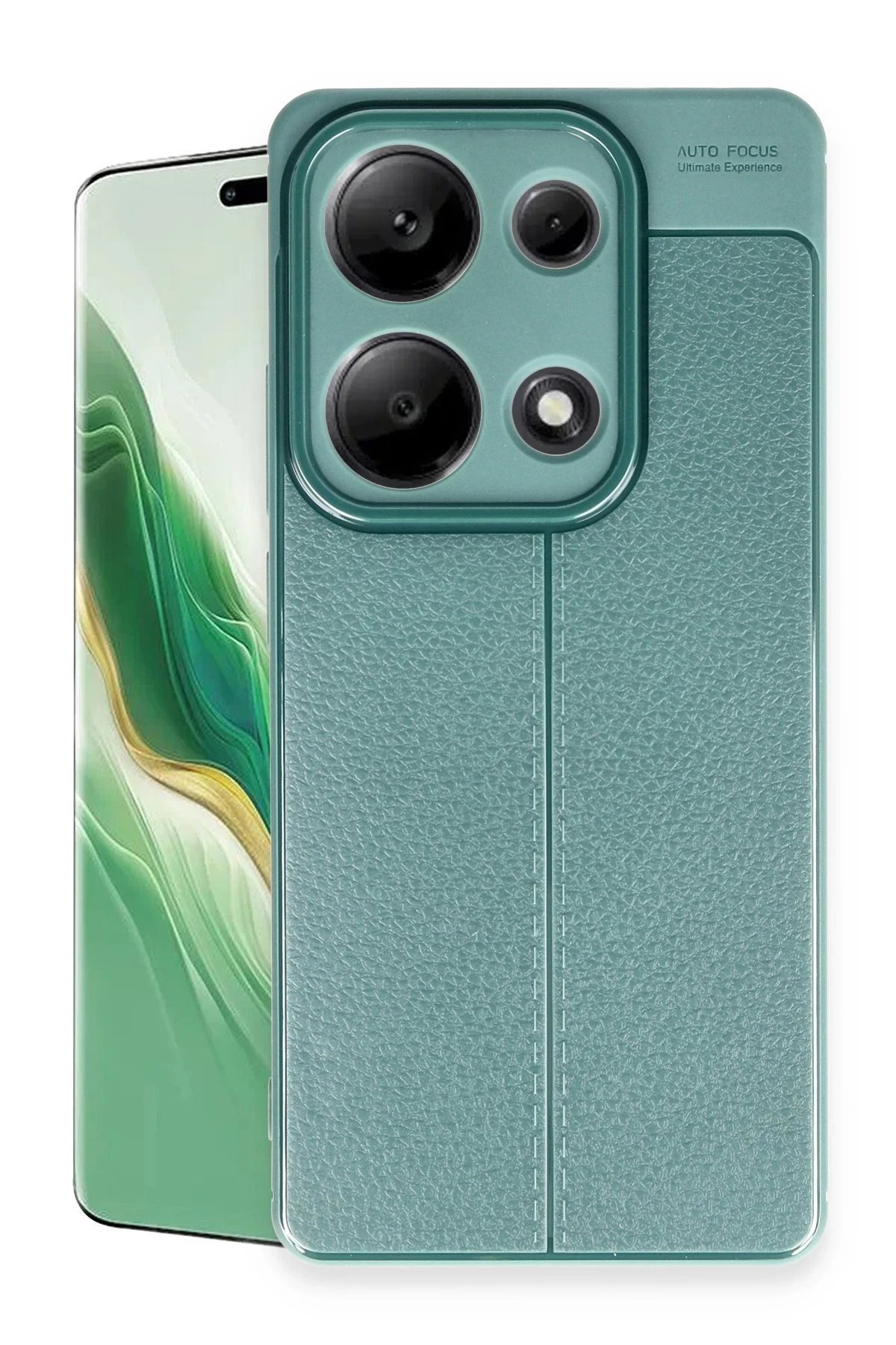 Xiaomi Redmi Note 13 Pro 4G Kılıf Auto Focus Kapak - Koyu Yeşil-(5796)