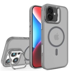 iPhone 16 Plus Flet Lens Magsafe Kapak - Gri-(5796)