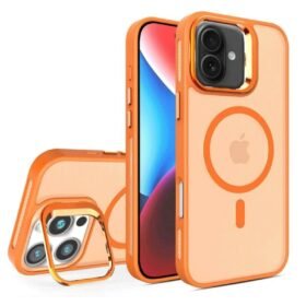 iPhone 16 Plus Flet Lens Magsafe Kapak - Turuncu-(5796)