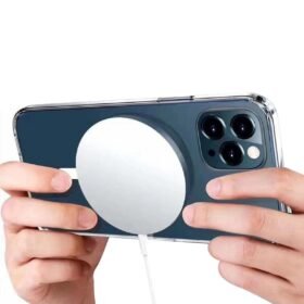 iPhone 16 Pro Kılıf Magneticsafe Şeffaf Silikon - Şeffaf-(5796)