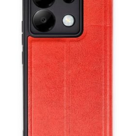 Xiaomi Redmi Note 13 Pro 5G Kılıf Flip Cover - Kırmızı-(5796)