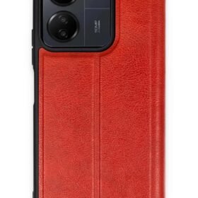 Xiaomi Redmi 13C Kılıf Flip Cover - Kırmızı-(5796)