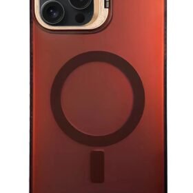 iPhone 15 Pro Primera Magsafe Standlı Kapak - Bordo-(5796)