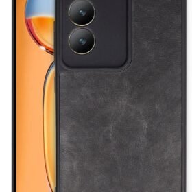 Vivo V30 Lite 4G Kılıf Aras Deri Kapak - Siyah-(5796)