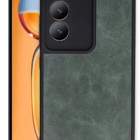 Vivo V30 Lite 4G Kılıf Aras Deri Kapak - Koyu Yeşil-(5796)