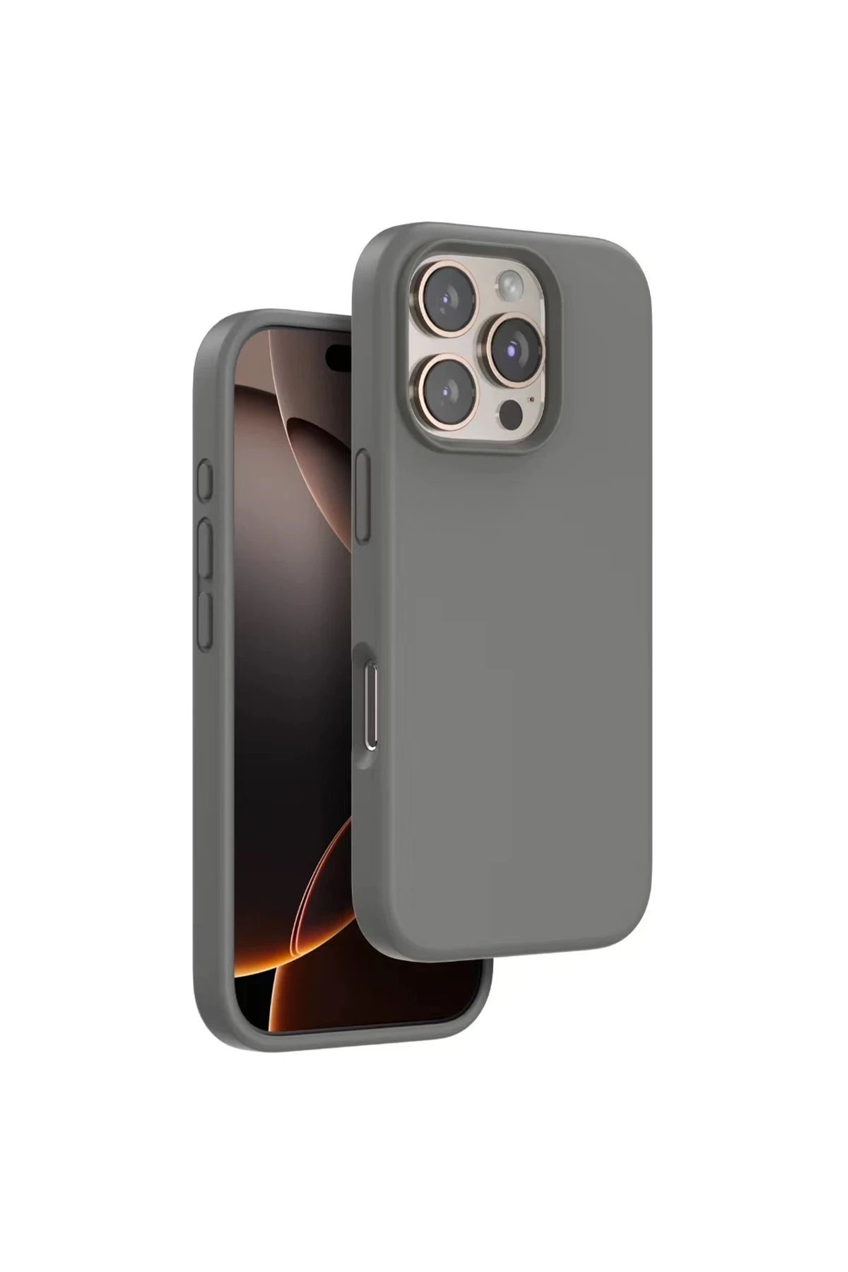 iPhone 16 Pro Home Magsafe Kapak - Titan Gri-(5796)