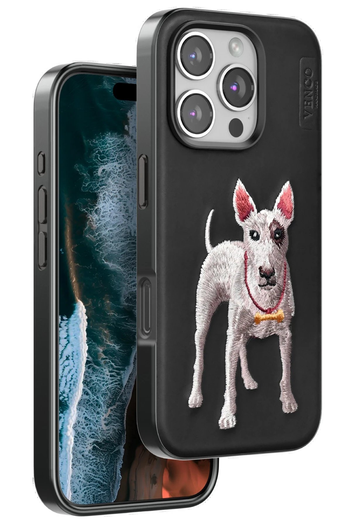 iPhone 16 Pro Perma Desenli Kapak - Siyah-(5796)