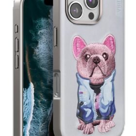 iPhone 16 Pro Cute Desenli Kapak - Kahverengi-(5796)