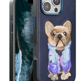 iPhone 16 Pro Cute Desenli Kapak - Lacivert-(5796)