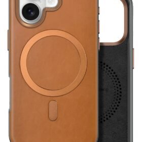 iPhone 16 Puskas Magsafe Kapak - Açık Kahve-(5796)