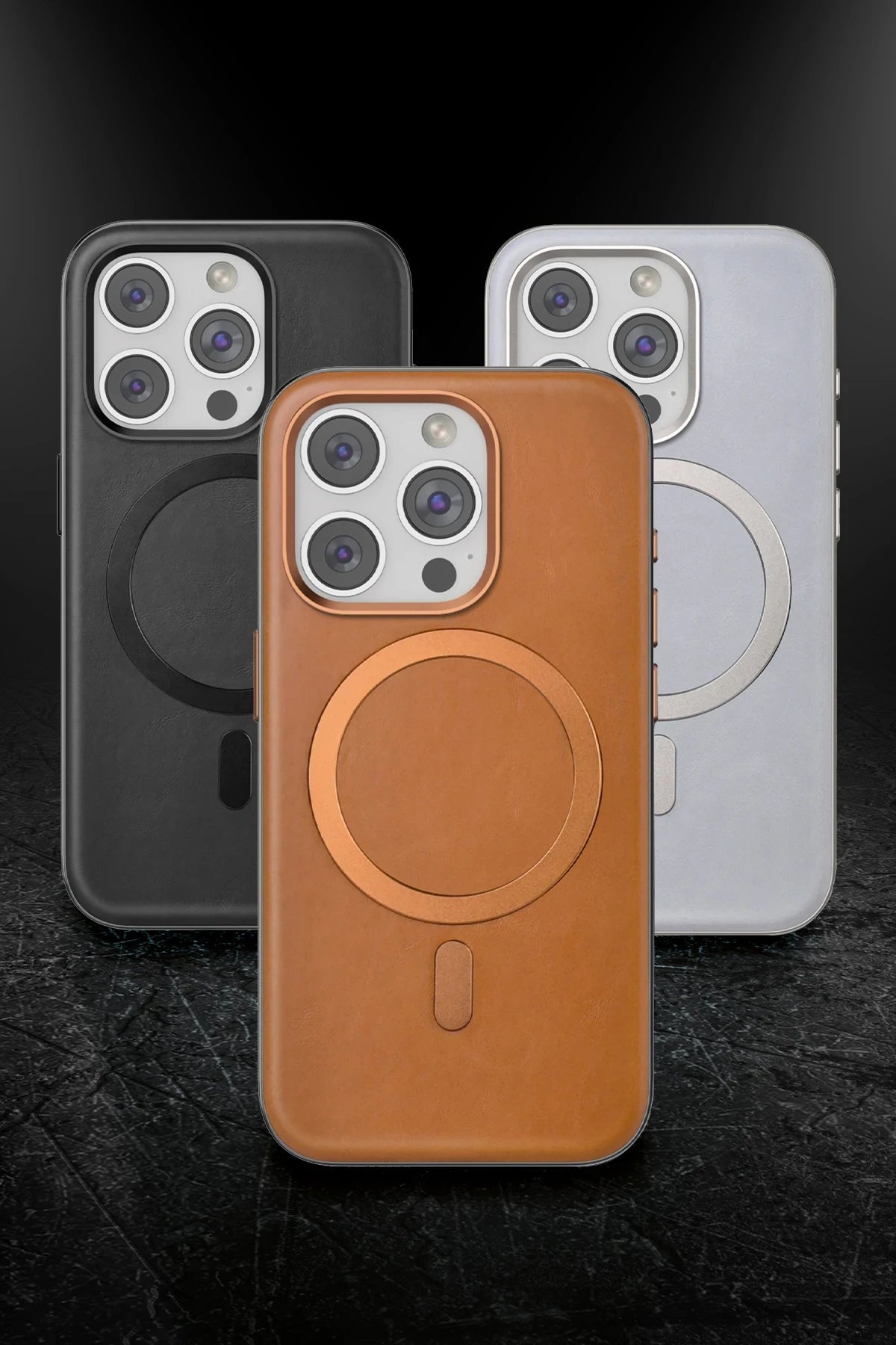 iPhone 16 Pro Puskas Magsafe Kapak - Titan Gri-(5796) - Görsel 2