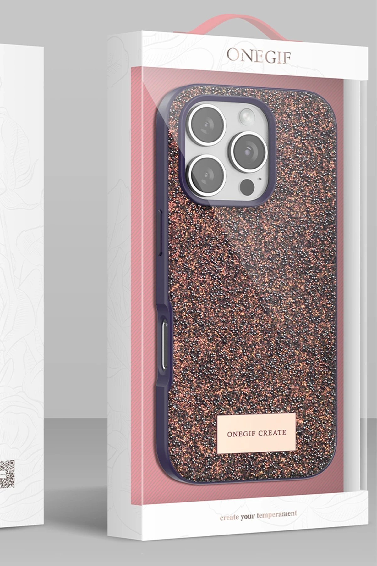 iPhone 16 Bright Simli Kapak - Gümüş-(5796) - Görsel 4