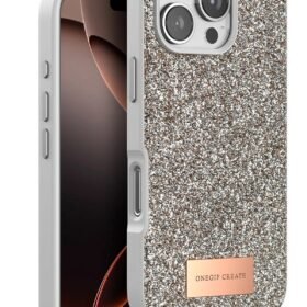 iPhone 16 Pro Max Bright Simli Kapak - Gold-(5796)