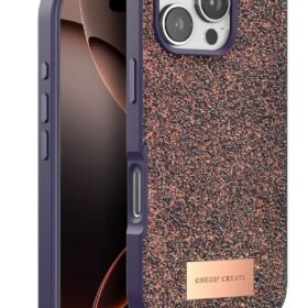 iPhone 16 Pro Max Bright Simli Kapak - Derin Mor-(5796)