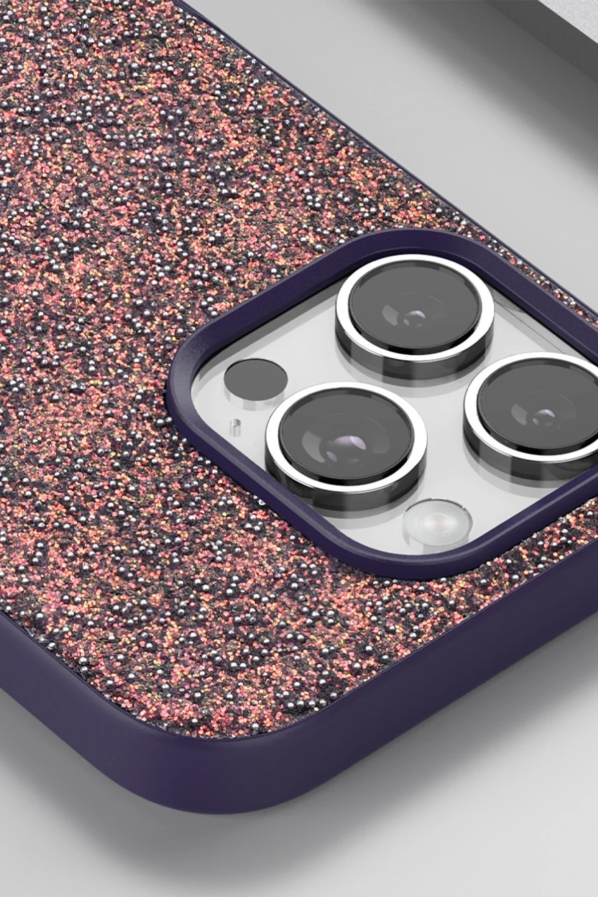 iPhone 16 Pro Max Bright Simli Kapak - Derin Mor-(5796) - Görsel 2