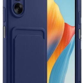 Oppo A38 Kılıf Kelvin Kartvizitli Silikon - Lacivert-(5796)
