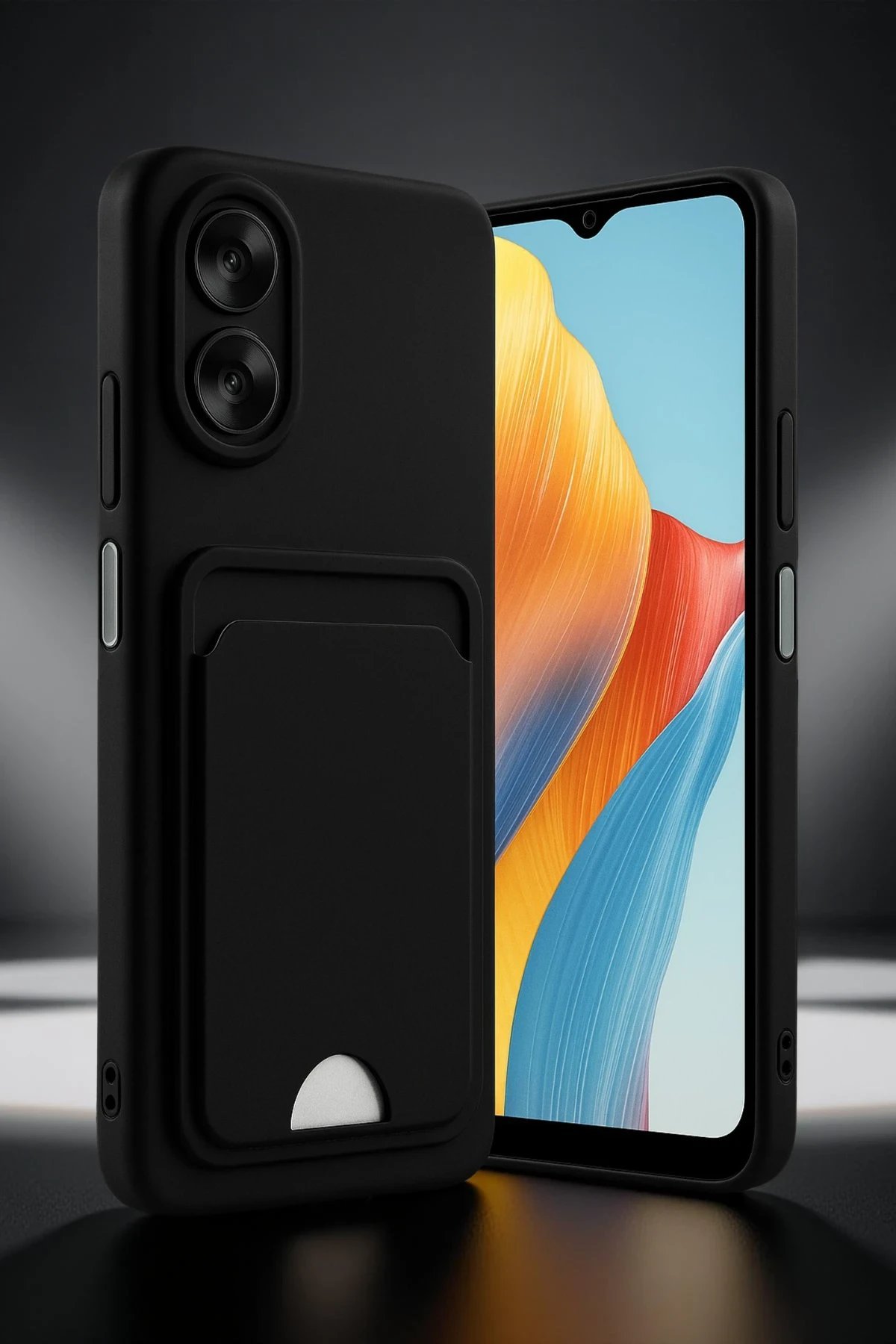 Oppo A38 Kılıf Kelvin Kartvizitli Silikon - Lacivert-(5796) - Görsel 2