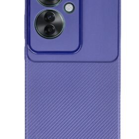 Oppo Reno 11F Kılıf Auto Focus Karbon Kapak - Lacivert-(5796)