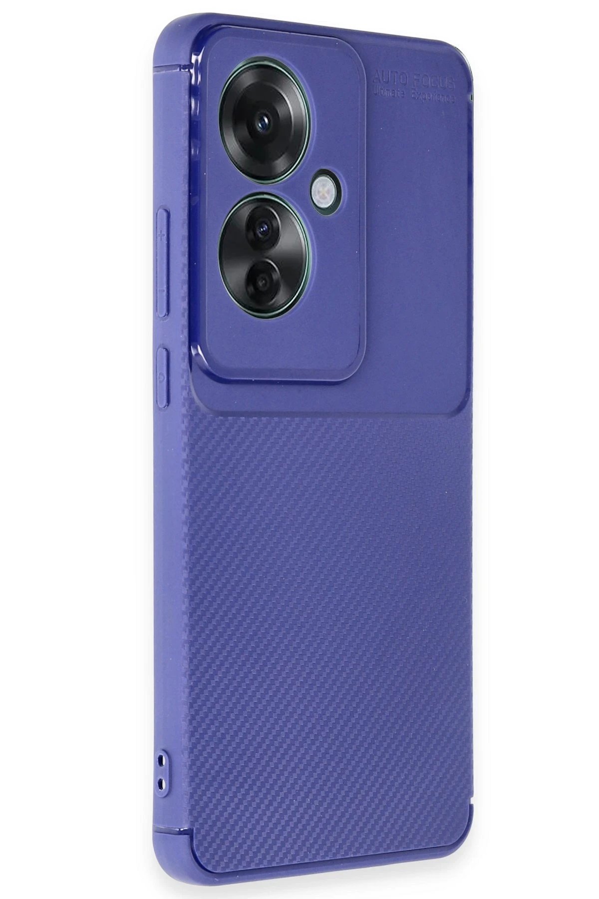 Oppo Reno 11F Kılıf Auto Focus Karbon Kapak - Lacivert-(5796) - Görsel 2