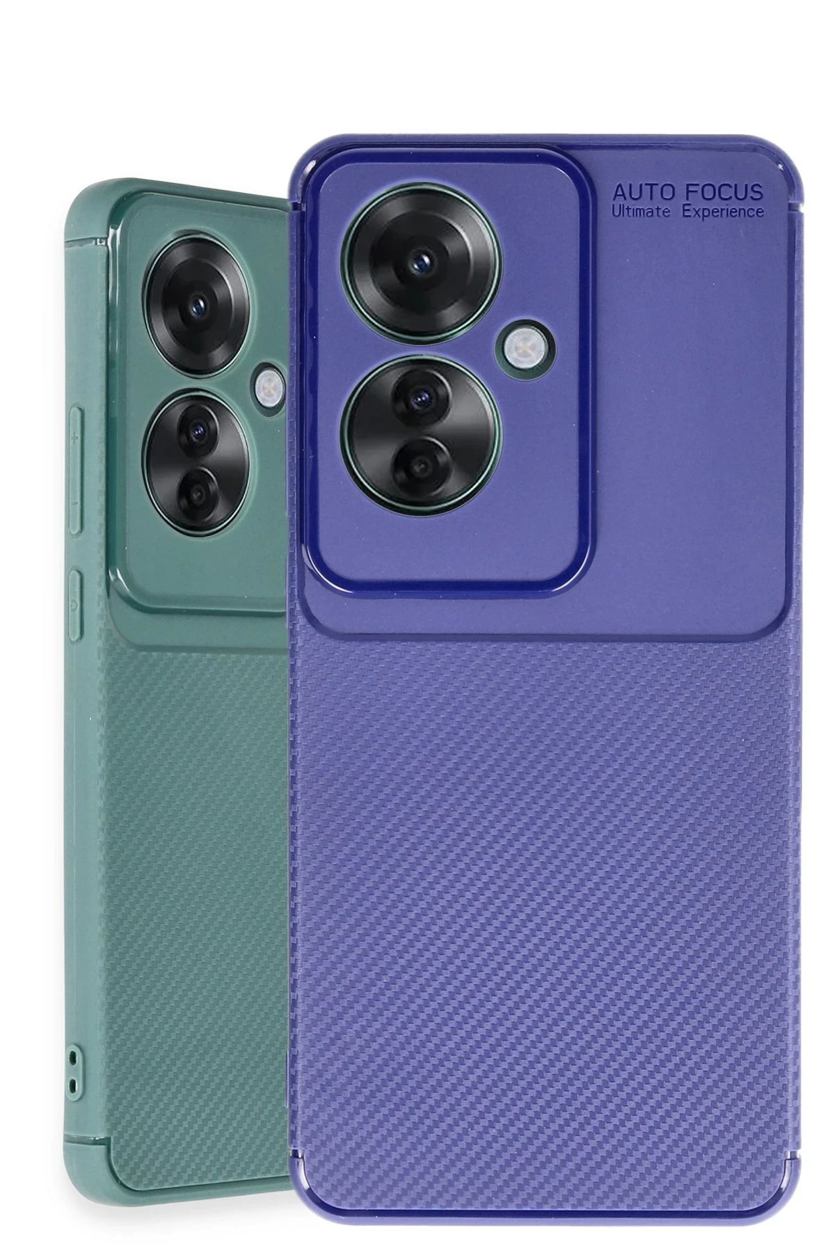 Oppo Reno 11F Kılıf Auto Focus Karbon Kapak - Lacivert-(5796) - Görsel 3