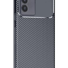 Vivo V30 Lite 4G Kılıf Auto Focus Karbon Kapak - Siyah-(5796)