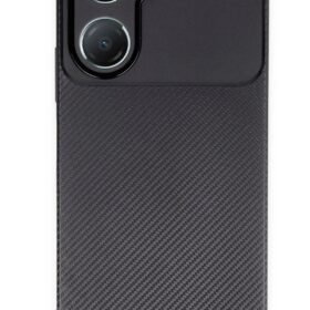 Vivo Y18 Kılıf Auto Focus Karbon Kapak - Siyah-(5796)
