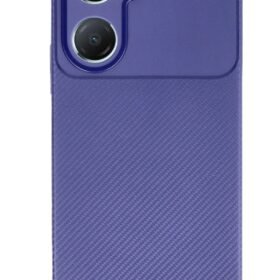 Vivo Y18 Kılıf Auto Focus Karbon Kapak - Lacivert-(5796)