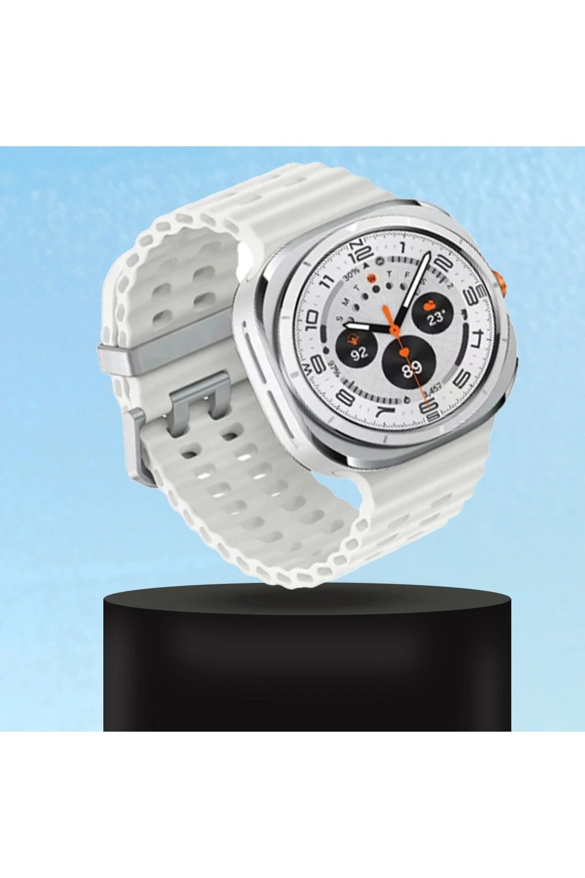 Watch 7 Ultra KR417 Rug Silikon Kordon - Pudra-(5796) - Görsel 2