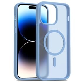 iPhone 14 Jota Magsafe Kapak - Açık Mavi-(5796)
