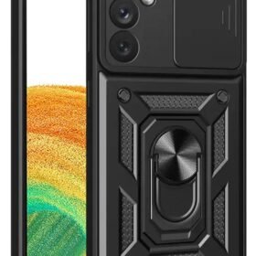 Samsung Galaxy S24 FE Pars Lens Yüzüklü Silikon - Siyah-(5796)