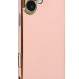 iPhone 16 Kılıf Volet Silikon - Pembe-(5796)