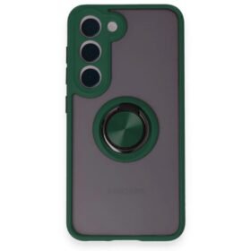 Samsung Galaxy M15 Kılıf Montreal Yüzüklü Silikon Kapak - Yeşil-(5796)